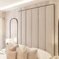 Herringbone Luxury Panelled Bed With Contrast Black Piping